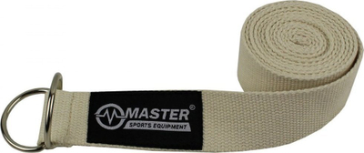 Rrip yoga Master Cotton, 183cm, pambuk, i bardhë