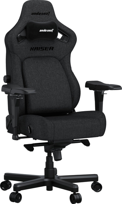 Karrige gaming Anda Seat Kaiser 4 Premium, për trup të madh (XL), me pëlhurë, ngjyrë gri e errët