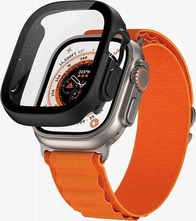 Mbrojtës ekrani PanzerGlass Frame për Apple Watch Ultra 49mm, xham i plotë, i zi
