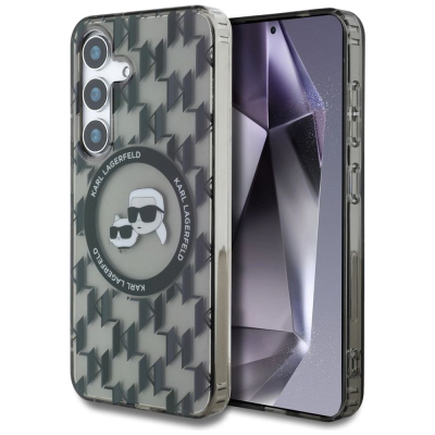 Futrollë telefoni Karl Lagerfeld KLHMS25SHMCKMHK për Samsung S25, magnetike, metalike, gri