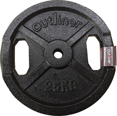 Disk peshe Outliner, 25 kg, hekur gize, me dy doreza, ngjyrë e zezë