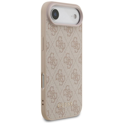 Futrollë Guess Hardcase 4G Classic për iPhone 17 Air, TPU dhe lëkurë eko, rozë