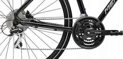Хибриден велосипед Merida Crossway 20D 2022, тркала 28", хидраулични диск-сопирачки, црн