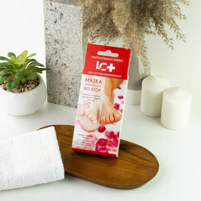 Çorape eksfoliuese LC Plus, 1 palë, me aloe vera, të bardha