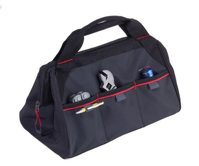 Çantë me vegla Troika TOOL BAG, 6.5L, 9 pjesë, e zezë me të kuqe