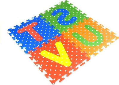 Puzzle shkumë Leantoys, alfabet dhe numra, 36 copë, shumëngjyrëshe