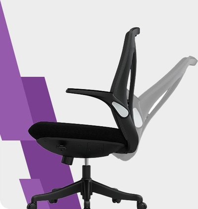 Karrige zyre Spacetronik Black Swivel, ergonomike, krahë të palosshëm, e zezë