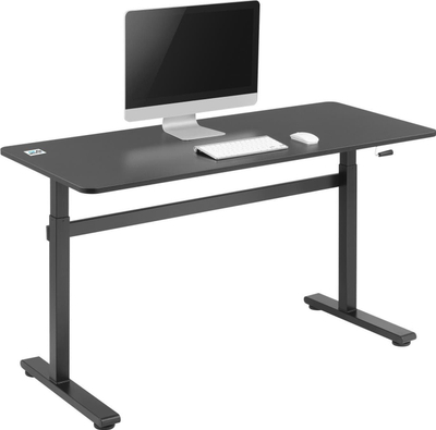 Tavolinë zyre Ergo Office ER-401 B, me lartësi me dorë, 140 x 60 cm, e zezë