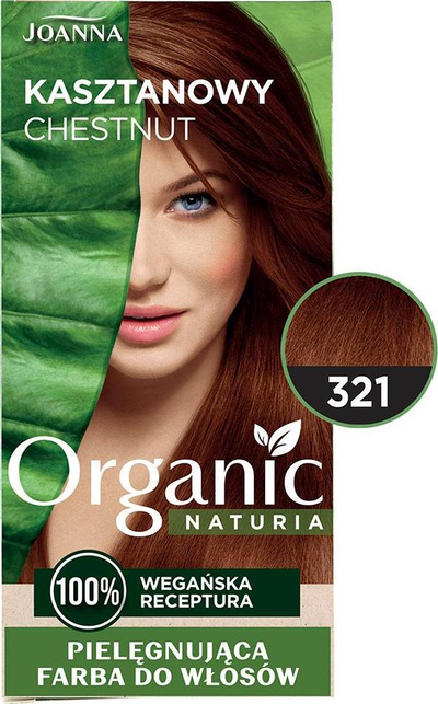 Bojë flokësh Joanna Naturia Organic 321, pa amoniak, Chestnut