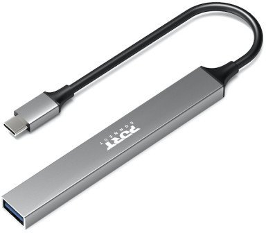 USB C хаб Port Designs 900163, 4 порти, 5 Gbps, сребрен