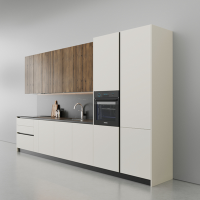 Kuzhinë IMMIGRAND SYSTEMS, Lineare, Dark Oak/Pastel Beige