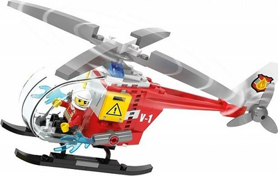 Set ndërtimi Blocki MyFireBrigade KB0812, 129 pjesë, helikopter zjarrfikës