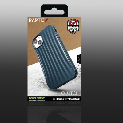 Këllëf telefoni Raptic Clutch Case për iPhone 14 Plus, MagSafe, mbrojtëse back cover, blu