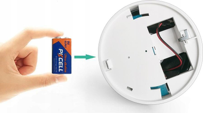 Detektor tymi Tuya WiFi, smart, me sirenë 90 dB, i bardhë