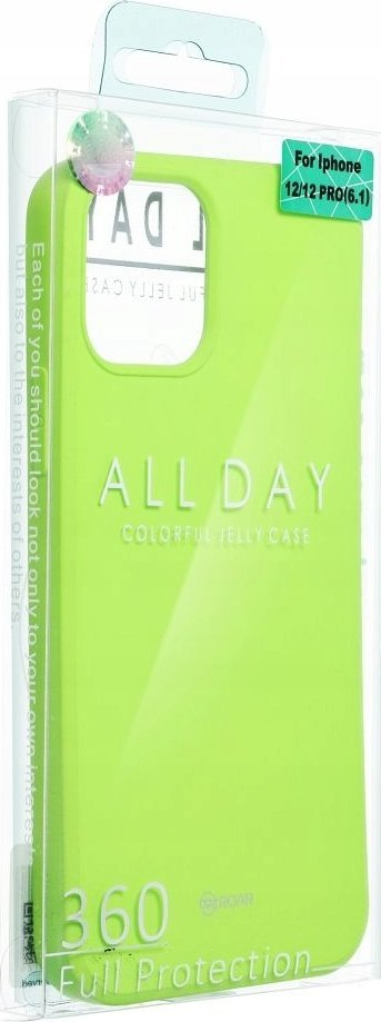 Futeri Roar Futera Colorful Jelly për iPhone 15, silikon TPU, lime