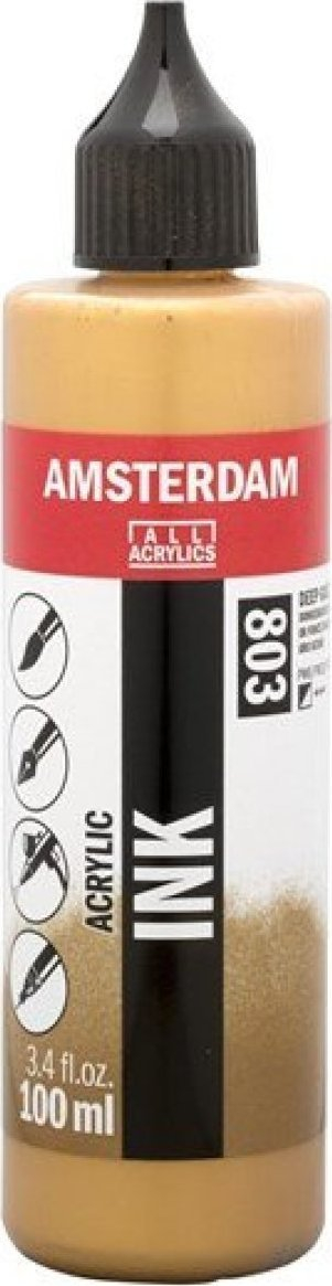 Bojë akrilike Amsterdam Ink Deep Gold, 100 ml, metalike, ari i thellë