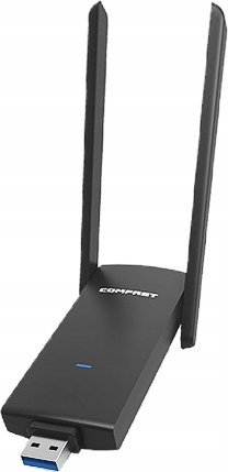 Адаптер Вифај УСБ без марка, 1300Mbps, опсег 2.4GHz и 5GHz, црн