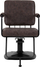 Karrige frizerie Gabbiano Katania Loft Old Leather, rregullim lartësie, e lëkurë, kafe e errët