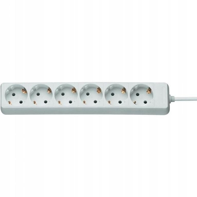 Zgjatues elektrik LineOn 6 prize, kabllo 1.5m, i bardhë