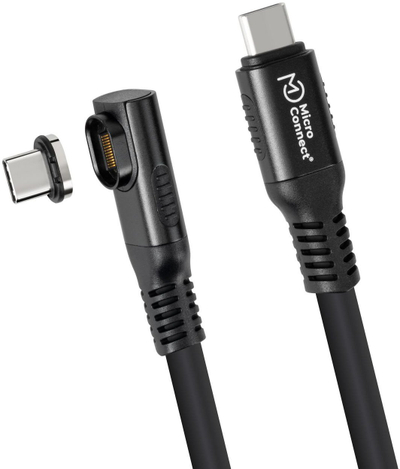 Кабел USB C Microconnect MC-LS-USB4CC1.0-a, 1m, Power Delivery, црн