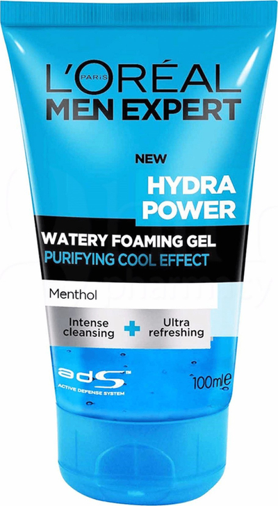 Xhel pastrues fytyre L'Oreal Paris Men Expert Hydra Power Menthol, hidratues, 100ml