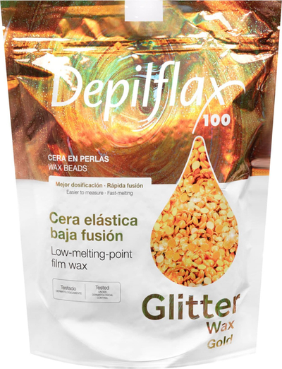 Dвојна депилациона смола Depilflax Gold Bead, 1kg, гранули, златна боја