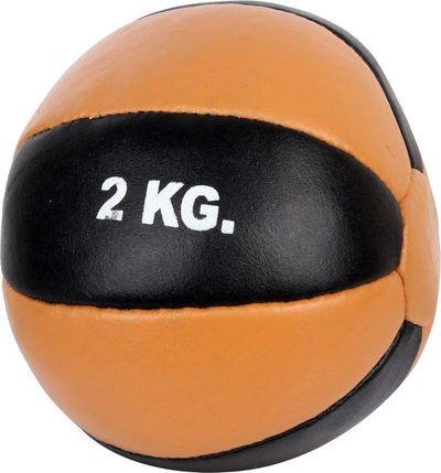 Медицинска топка Maxwel, 2 kg, антилизгачка, црно-кафеава
