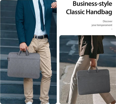 Çantë laptopi Dux Ducis LBTC, 14-15.4", poliester, gri e errët
