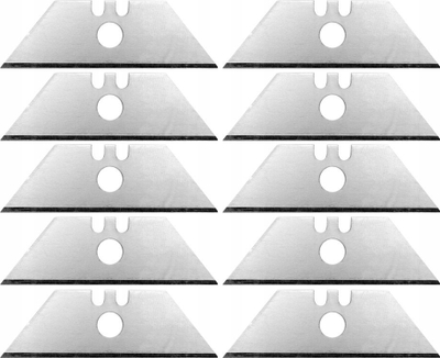 Tehe trapez Vorel 61x19mm, set me 10 copë, metal, ngjyrë argjendt