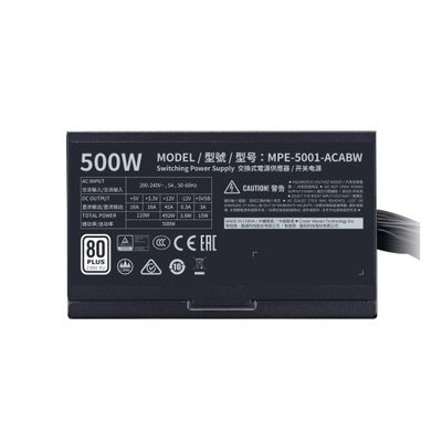 Furnizues I rrymës Cooler Master MWE - 500Watt - 80 PLUS