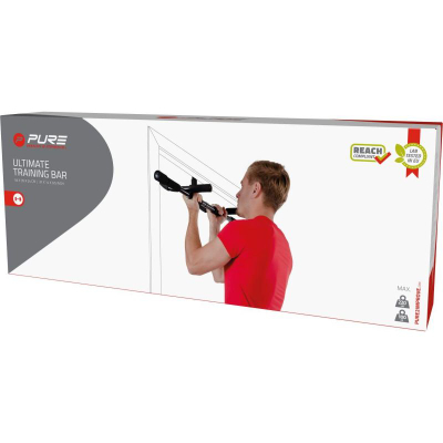 Shufër tërheqjeje Pure2Improve Ultimate Training Bar, për derë, çelik, e zezë