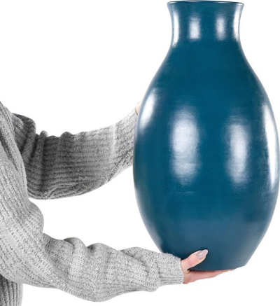 Vazo për zbukurim STAGIRA terrakote, 48 cm, blu e errët