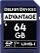 Kartë memorje Delkin Advantage, 64GB, SDXC UHS-I V30, blu