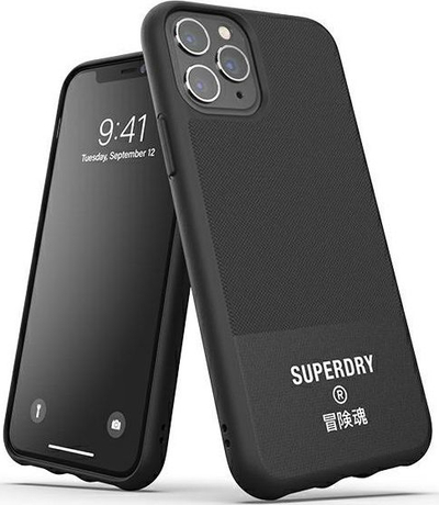 Superdry Canvas Case за iPhone 11 Pro Max, Црна