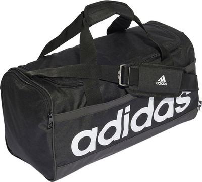 Çantë sportive Adidas Linear Duffel M HT4743, përmasa mesatare, poliestër i ricikluar, e zezë