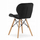 Set karrigesh Lago Velvet Chair, 4 copë, material velvet, e zezë