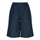 Shorce bermuda xhinsi për gra Piuwrlz, beli i lartë elastik, me xhepa, blu navy, S