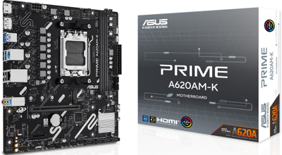 Pllakë amë ASUS PRIME A620M K, AMD A620, DDR5, Micro ATX