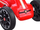 Go kart me pedale Abarth PA0167, sedilje e rregullueshme, rrota EVA, i kuq