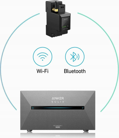 Паметен електричен мерач Anker SOLIX Smart Meter, мониторинг во реално време, компатибилен со Solarbank 2, црн