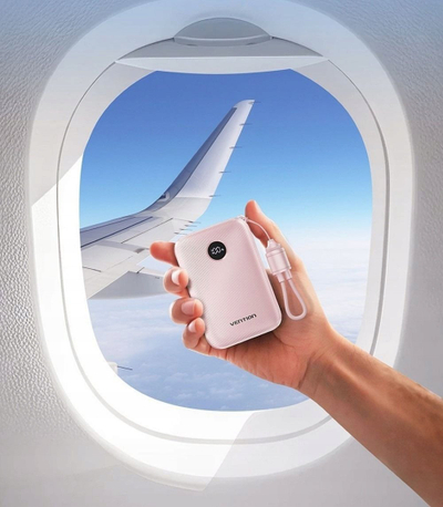 Powerbank Vention FKAP0 C, 10000mAh, 22.5W, rozë