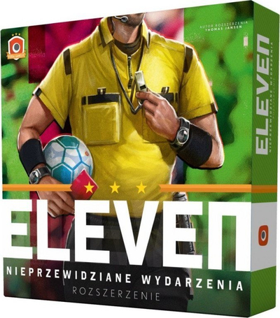 Zgjerim loje tavoline Portal Games Eleven Unexpected Events, për lojën Eleven, në anglisht