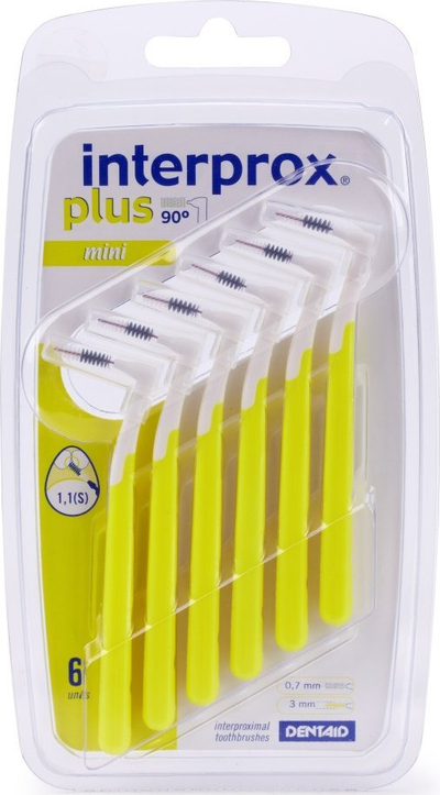 Интердентални четки Vitis Interprox Plus Mini 1.1, сет 6 парчиња, големина S