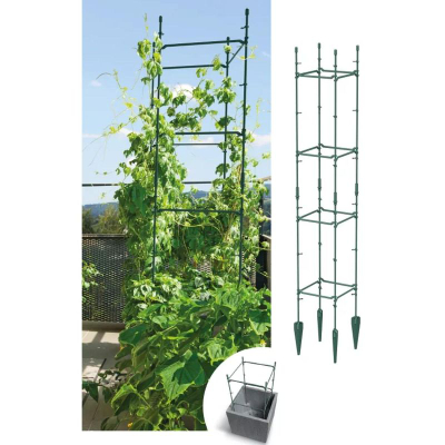 Mbajtëse për bimë Prosperplast Plant Support, për kopësht edhe vazo, jeshile e errët