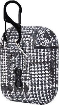 Kuti mbrojtëse TerraTec AirBox Fabric Grain 3 për AirPods, karikim pa tel, bardh e zi