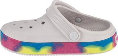 Sanda Crocs Off Court Glitter Band Kids Clog Jr 209714-1FS, fëmijë, të bardha me brez shumëngjyrësh