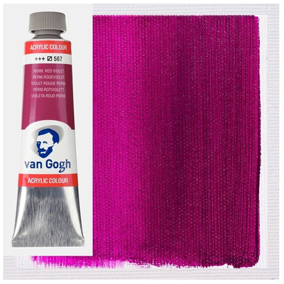 Bojë akrilike Talens Van Gogh, Permanent Red Violet 567, 40ml, vjollcë e kuqe