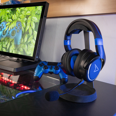 Kufje lojërash Steelplay Metaltech Cobalt, pa tela 2.4GHz, mikrofon i shkëputshëm, zi e kaltër