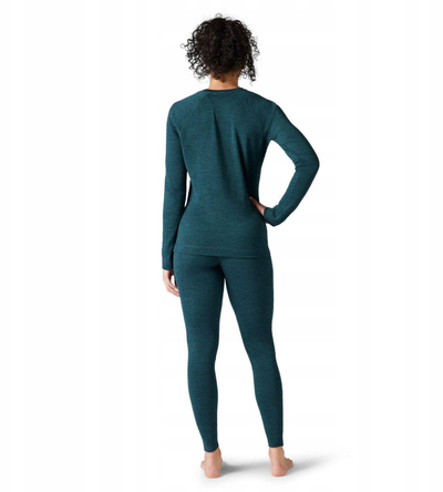 Bluzë termike Smartwool Classic Thermal Merino Crew për goca, lesh Merino, me mëngë të gjata, blu Twilight Heather