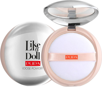 Puder fytyre e lirshme Pupa Like a Doll 001 Light Beige, 9g, matifikuese, bezhë e çelët